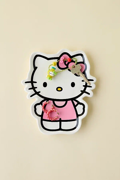 Sanrio Hello Kitty Shape Ceramic Trinket Tray In Pink At Urban Outfitters In White