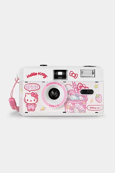 Sanrio Hello Kitty " Strawberry Kawaii" 35mm Film Camera In White At Urban Outfitters