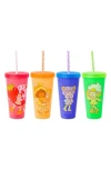 Sanrio X Strawberry Shortcake® Set Of 4 Color Changing Tumblers In Multi