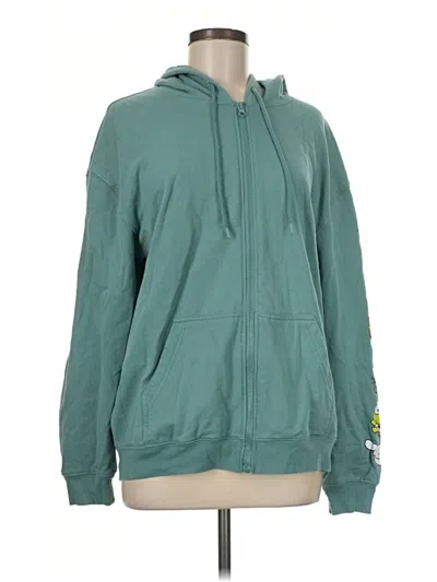 Pre-owned Sanrio Zip Up Hoodie In Teal
