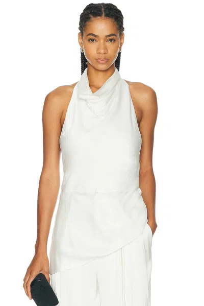 Sans Faff Aegean Cowl Top In White