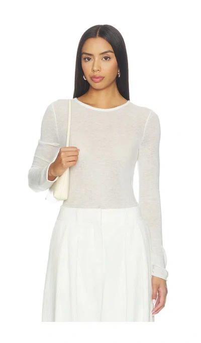 Sans Faff Alpaca Sheerline Top In White