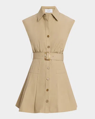 Sans Faff Audley Trench Mini Dress In Brown