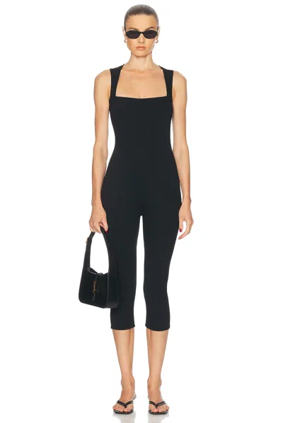 Sans Faff Bell Pedal Pusher Jumpsuit In Black