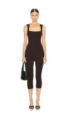 Sans Faff Bell Pedal Pusher Jumpsuit In Ë¸œë�¼ìš´