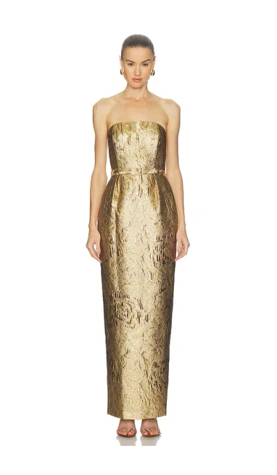 Sans Faff Blair Dress In Gold