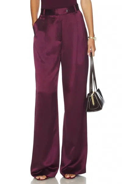 Sans Faff Blair Trousers In Burgundy