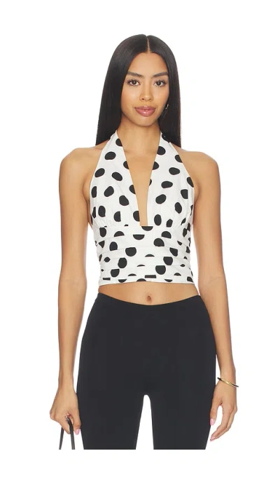 Sans Faff Carlo Halter Top In Animal Print