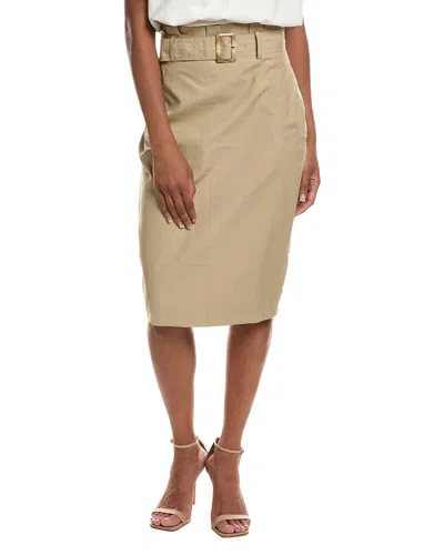 Sans Faff Chelsea Trench Pleated Skirt In Neutral