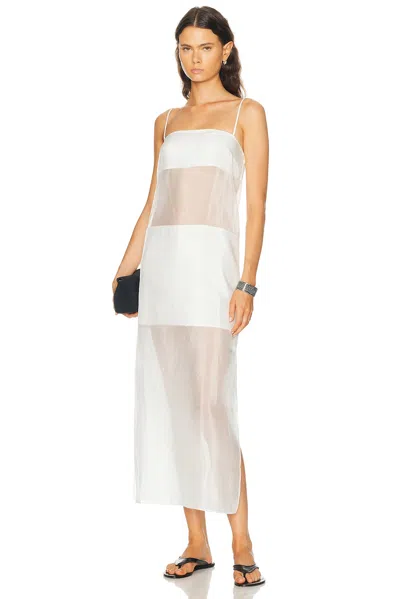 Sans Faff Cove Silk Maxi Dress In White