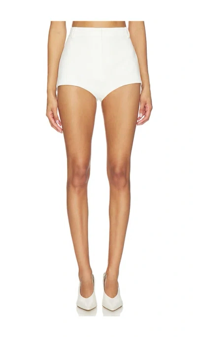 Sans Faff Crepe Hot Pants In White