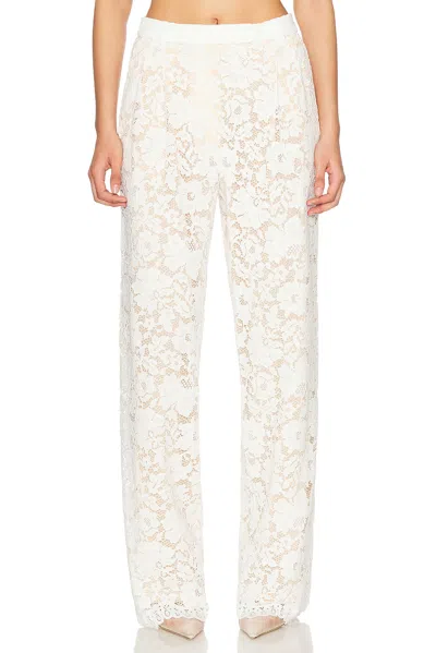 Sans Faff Estelle Lace Pintuck Pant In White