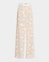 Sans Faff Estelle Lace Pintuck Pants With Nude Lining In White