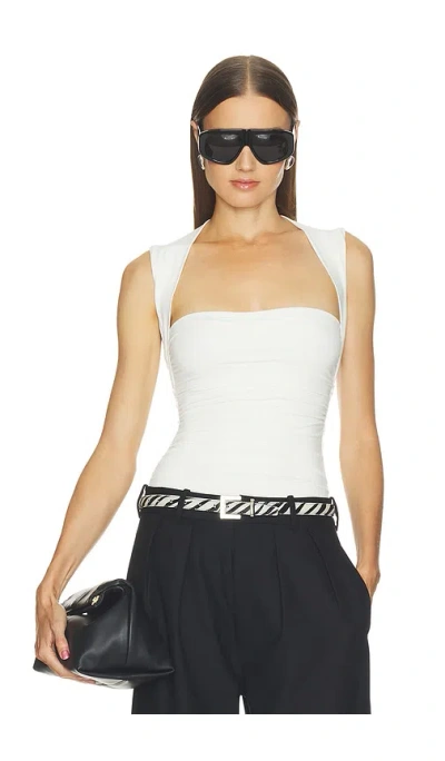 Sans Faff Form Bamboo Bodysuit In White