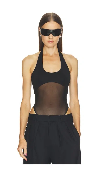 Sans Faff Halcyon Halter Bodysuit In Black