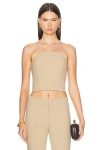 Sans Faff Half Moon Corset In Camel