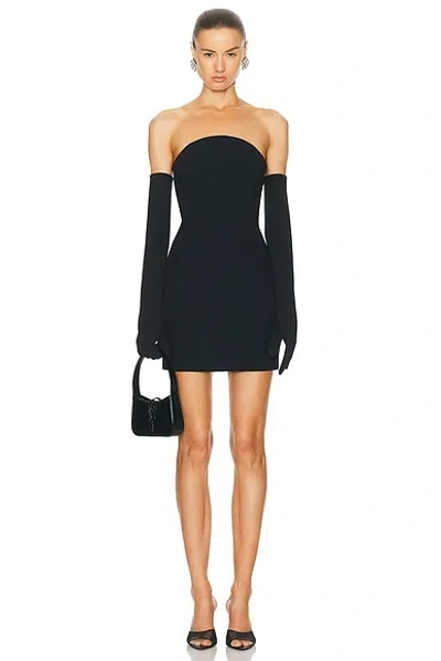 Sans Faff Half Moon Mini Glove Dress In Black