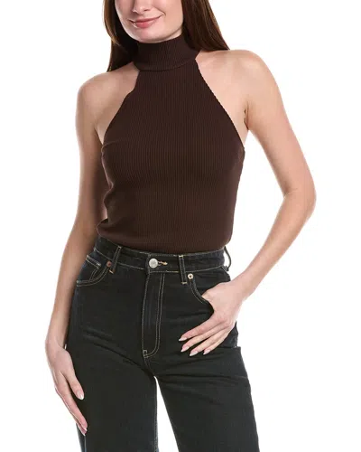 Sans Faff Hillary Halter Top In Brown