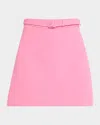 Sans Faff Jane Belted A-line Mini Skirt In Pink
