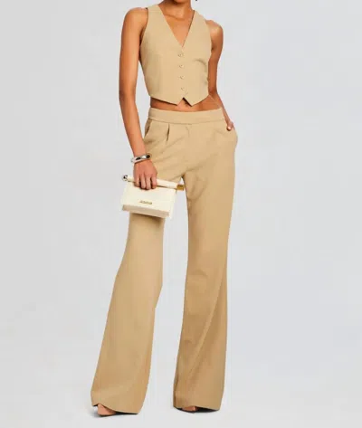 Sans Faff Jessica Transparent Vest In Camel In Brown