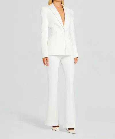 Sans Faff Lizzy Low-rise Flared Trousers In White