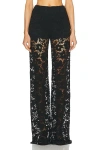 Sans Faff London Lace Flared Pant In Black