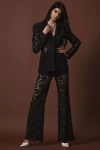 Sans Faff London Lace Flared Pants In Black