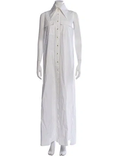 Pre-owned Sans Faff Long Dress In White