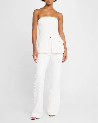 Sans Faff Marais Strapless Button Top In White