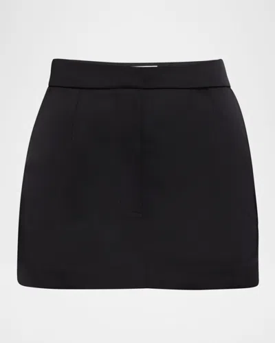 Sans Faff Margot Crepe Mini Lined Skirt In Black