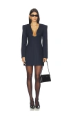 Sans Faff Page Pinstripe Mini Dress In Blue