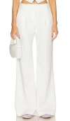 Sans Faff Ravello High Waisted Trouser In 白色