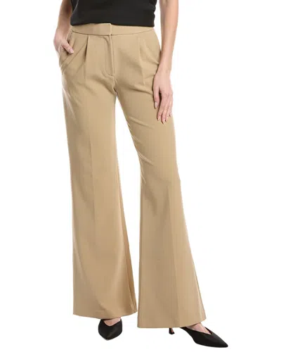 Sans Faff Pin Tuck Palazzo Pant In Brown