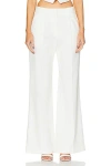 Sans Faff Ravello High Waisted Trouser In White