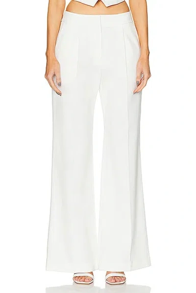 Sans Faff Pin Tuck Palazzo Trouser In White