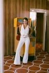 Sans Faff Pin Tuck Palazzo Pants In White