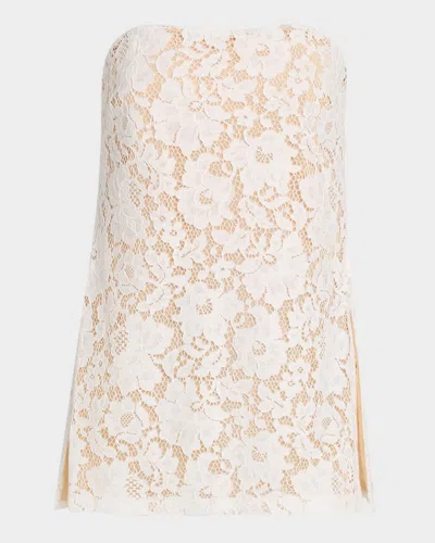 Sans Faff Poppy Strapless Lace Top In White