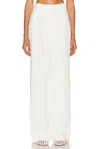 Sans Faff Ravello High Waisted Trouser In White