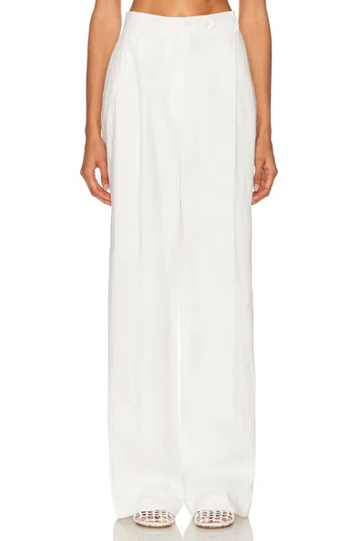 Sans Faff Ravello High Waisted Trouser In White