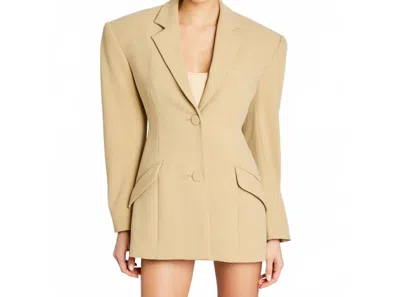 Sans Faff Sicily Snatched Blazer In Camel In Brown