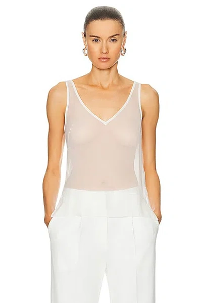 Sans Faff Sunday Sheer Camisole Top In White