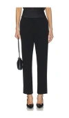 Sans Faff Tuxedo Cigarette Pants In Black