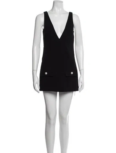 Pre-owned Sans Faff V-neck Jumpsuit In Black