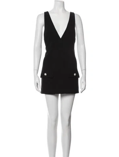Pre-owned Sans Faff V-neck Jumpsuit In Black
