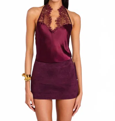 Sans Faff Women's Sienna Lace Top In Bordeaux In Burgundy