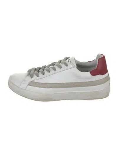 Pre-owned Sans Matin Leather Sneakers In White
