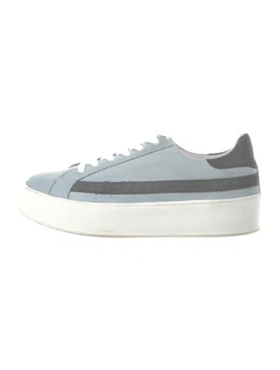 Pre-owned Sans Matin Suede Sneakers In Blue