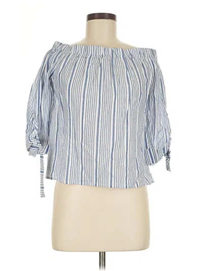 Pre-owned Sans Souci 3/4 Sleeve Blouse In Blue
