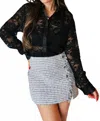 Sans Souci Foreverly Lace Blouse In Black In Black