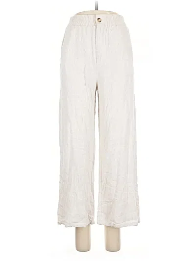 Pre-owned Sans Souci Linen Pants In White